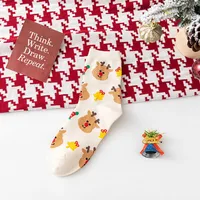 4 Pairs/Lot Children Girls Socks Christmas Socks For Kids Cotton 3-14 Years Comfortable Toddler Leg Warmers Boys Long Socks 6