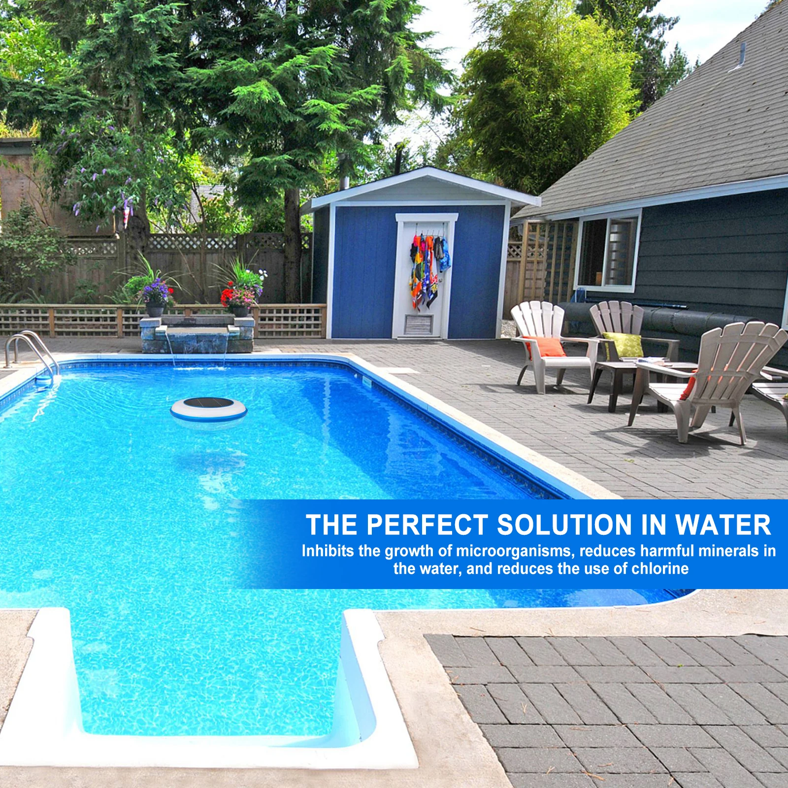 Swimming Pool Tub Water Purifier Solar Powered Ionizer Copper Silver Ion Cleaning Algae Remover for Underground Pool pool ionizer pool water purifier
