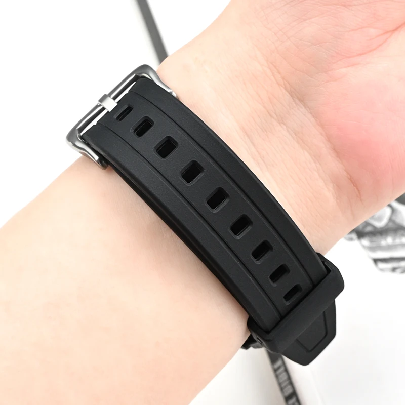 Cinturino Di Ricambio In TPU Per Casio F-91W, F-84, F-94, F-105, F-108, A-158 – Rosso Con Fibbia Nera - 2