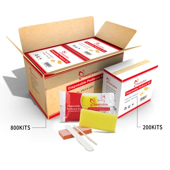 800 Sets/Carton Disposable Pedicure Kits Nail Sets Sand File Buffer Sponge Block Manicue Tools 1