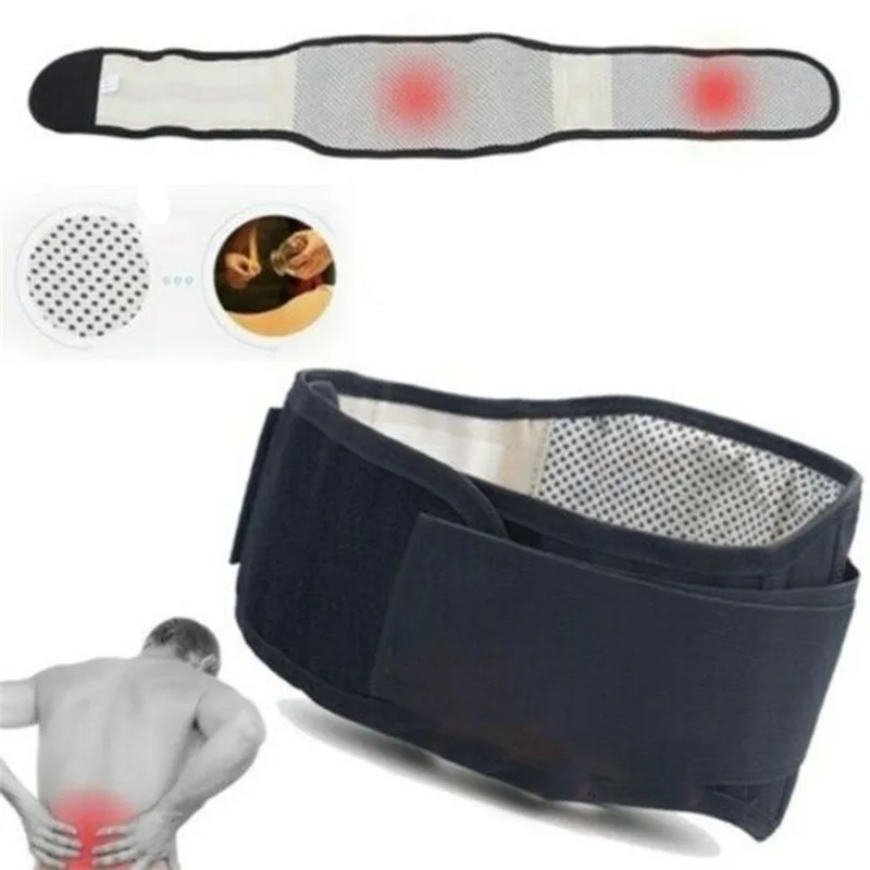 Back Waist Support Belt Adjustable Tourmaline Self Heating Magnetic Therapy Lumbar Brace Massage Band Health Care