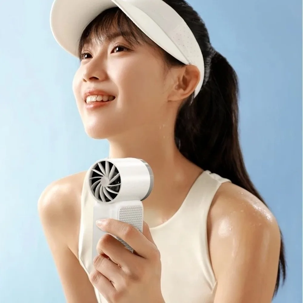 Portable High-Speed Handheld Fan with LED Display and Adjustable Settings