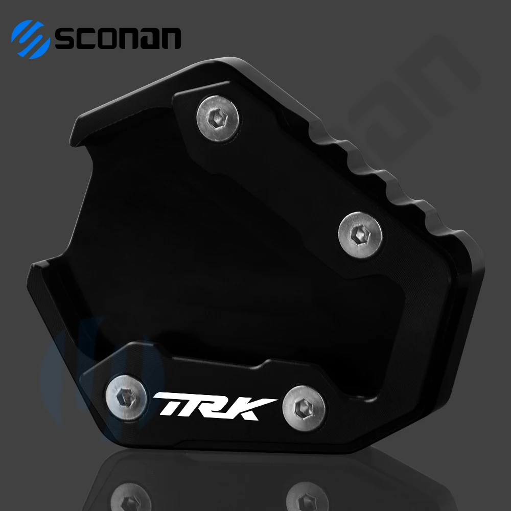Allargapiedi Per Benelli TRK702 E TRK702X (2022-2023) - Piastra Di Supporto Nera Per Cavalletto Laterale