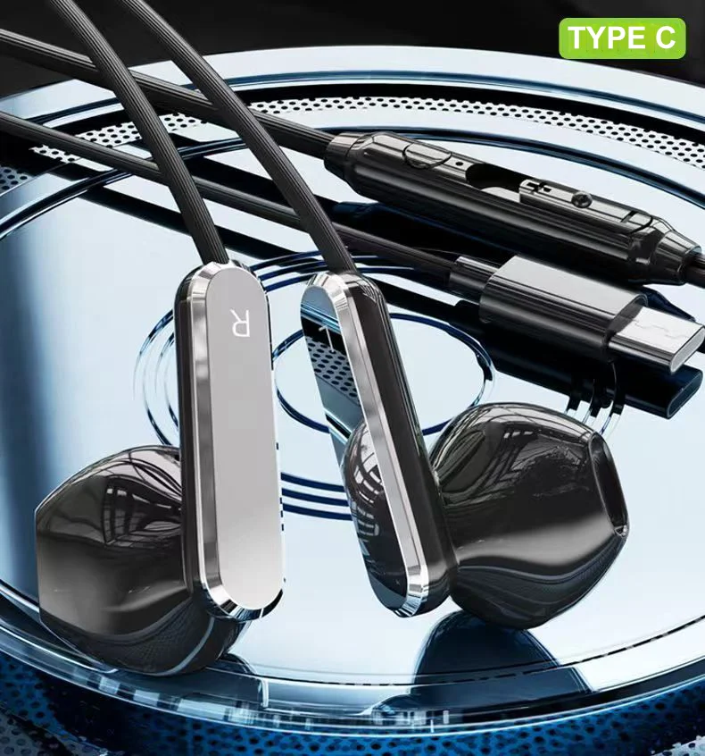 Type C & 3.5mm 9D Surround Sound Wired Headphones with HD Mic and Gaming Earbuds