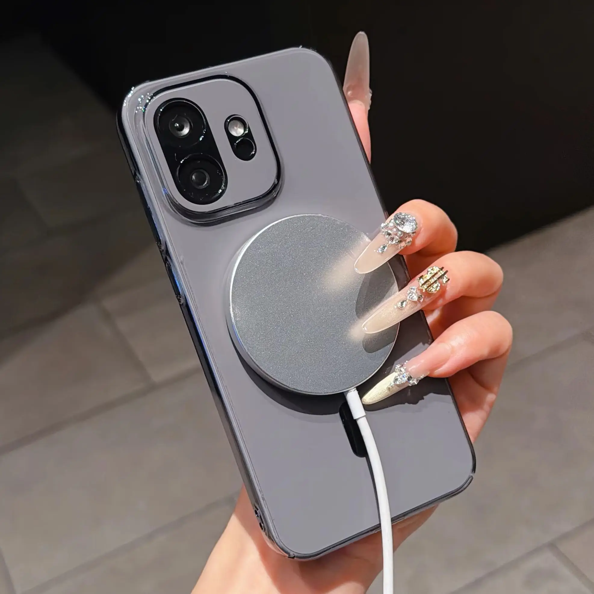 Ultra Thin HD Clear Magnetic Wireless Charging Phone Case