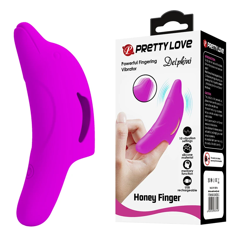 Pretty love Rechargable Finger Vibrator for women G Soit Stimulation  Sex Toys For Women Massage Vibrating Adult Sex Product