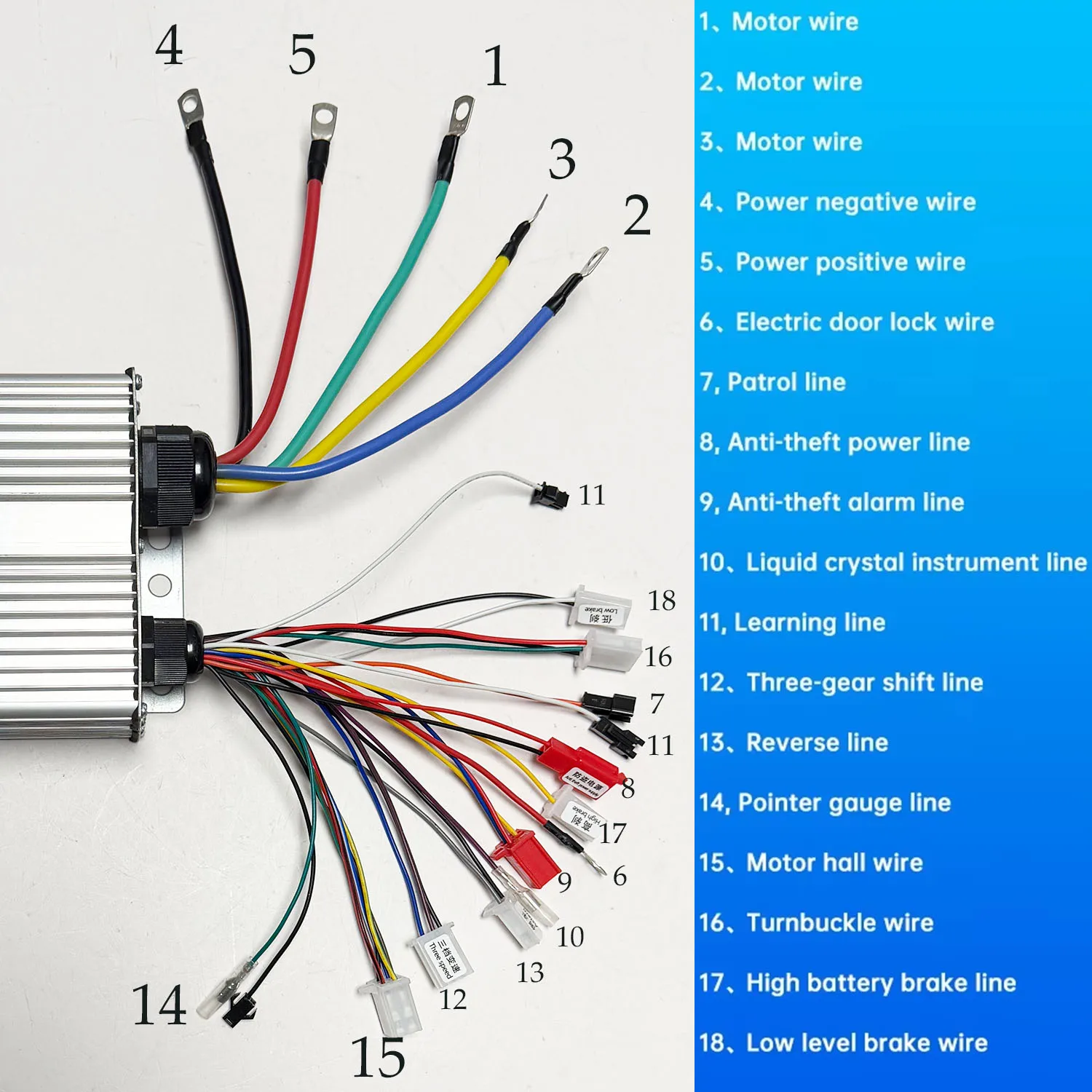 36V 48V 52V 60V 72V 2000W 3000W 5000W 80A e-bike controller motore brushless triciclo controller Per e-scooter moto - immagine 6