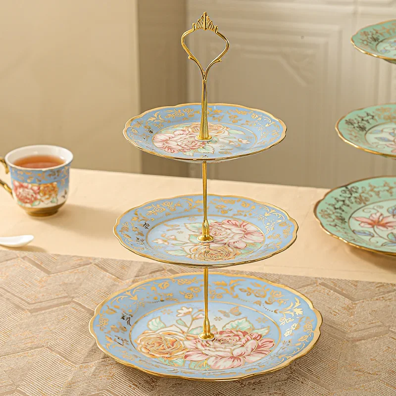 Detachable Cake Stand European 3-layer Pastry Cupcake Fruit Plate Dessert Stand Wedding Party Home Decoration