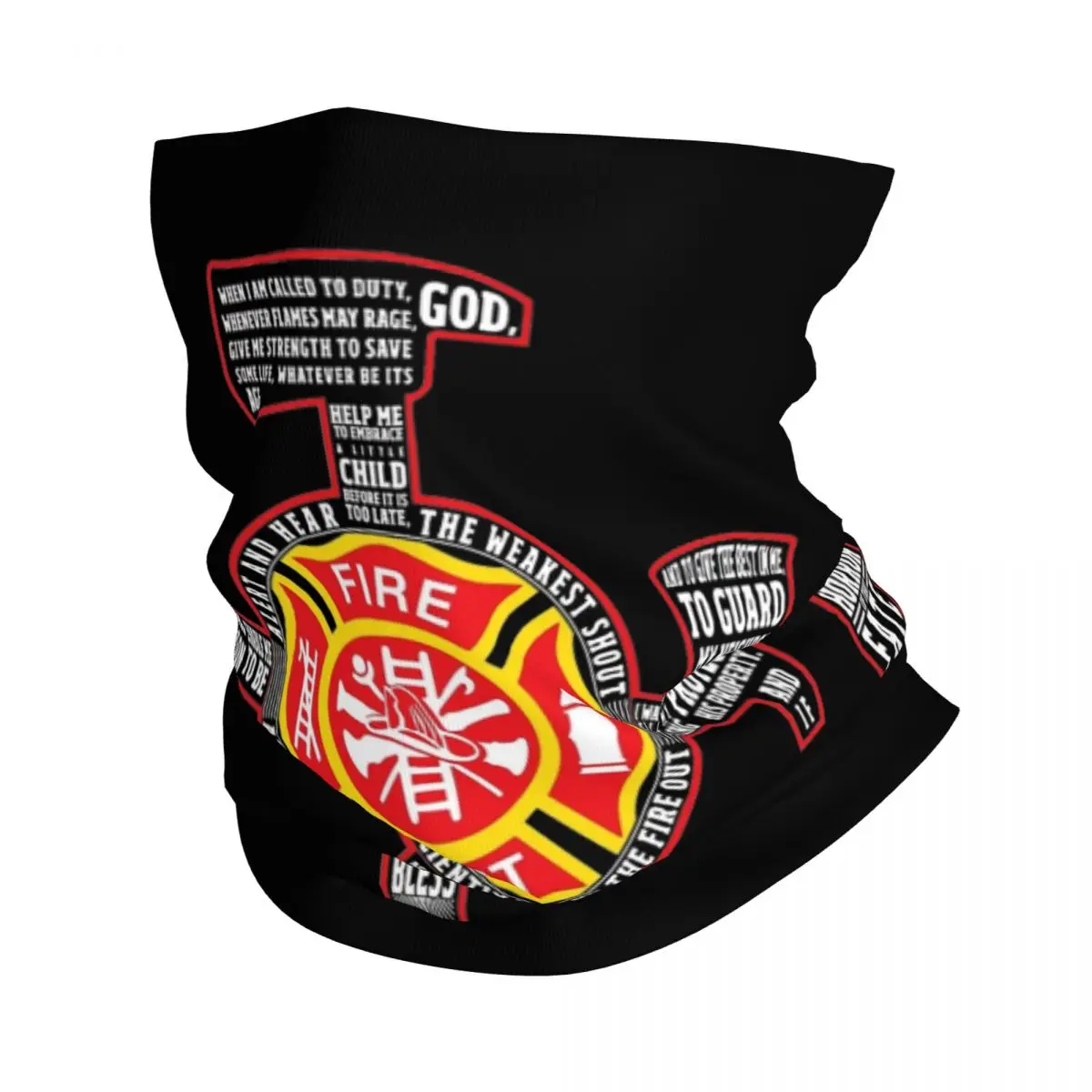 

Fireman's Axe Cross With Firefighters Prayer Fire Rescue Bandana Neck Gaiter Balaclavas Face Mask Scarf Cycling Sports Adult