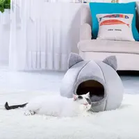 Highest Quality Comfort Pet House Tent Winter Deluxe Semi-Enclosed Deep Sleep Cat Bed Pet House Tent Small Mat Basket Small Dog 2