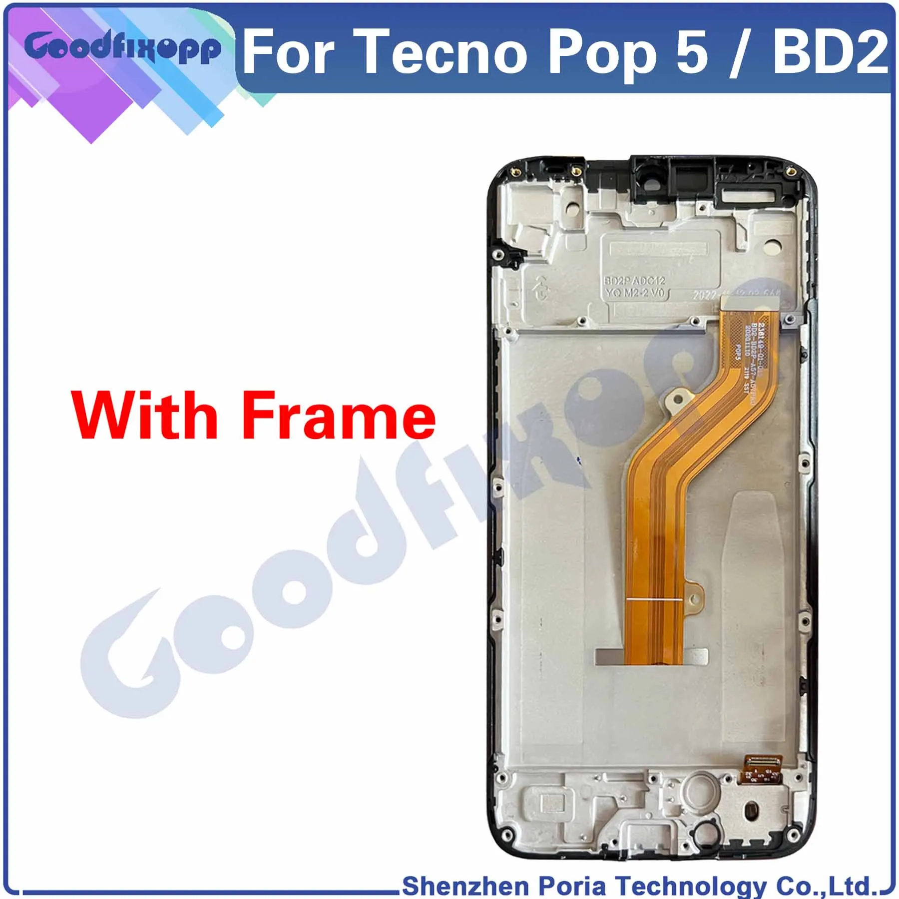 Substituição das Peças de Reparação do Conjunto do Digitador do Tela Táctil Exposição do Lcd Pnf do Tecno Bd2 100 Testado - Image 3