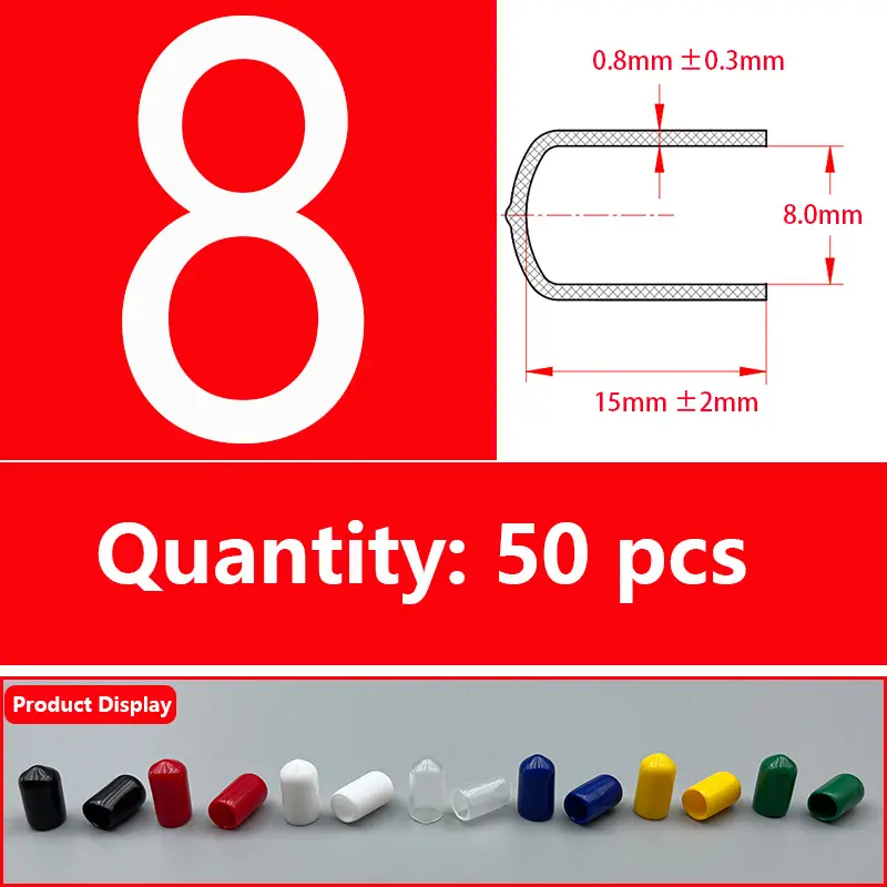 Rubber Cap Sleeve Soft Elasticity Silicone Protective Cover  Sealing Plug Thread Protection Sleeve Black Red White Blue 1.5-24mm - Image 19