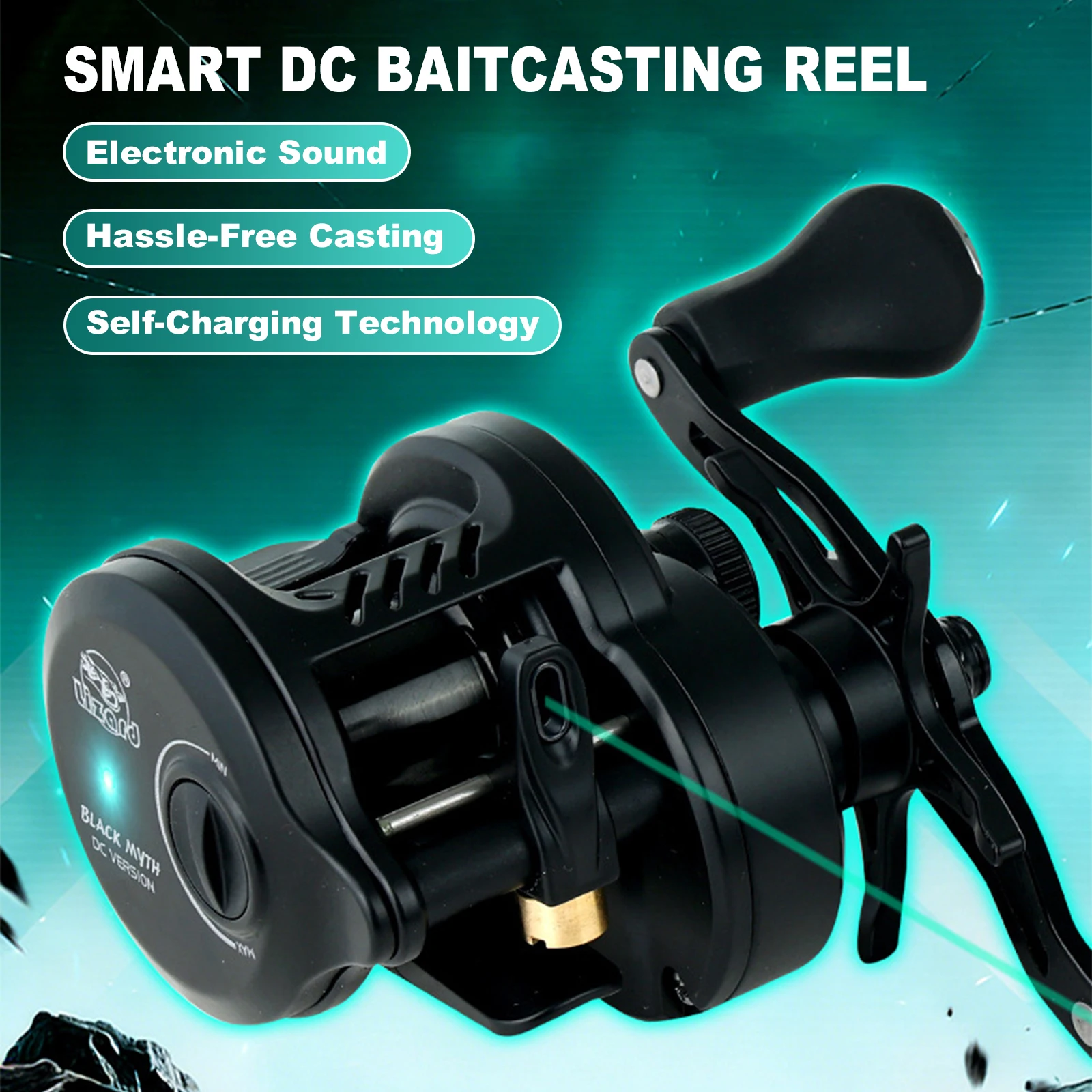Lizard Reel Lizard DC Baitcasting Reel 7.2:1 Ratio Versatile Long Cast Self ...