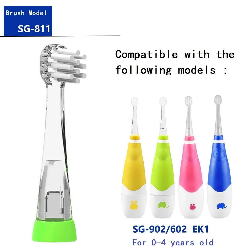 

4/8/12/16 Pcs SG-811 Kids Replaceable Brush Heads For Seago SG902/SG602/EK1 Electric Toothbrush Head Ultral Soft