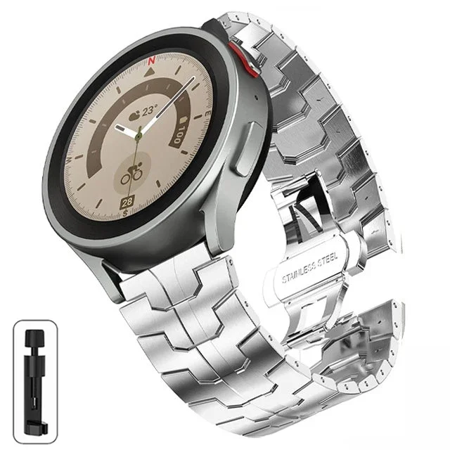 Premium Stainless Steel Watch Strap - Elegant and Durable Replacement Band, 20mm/22mm