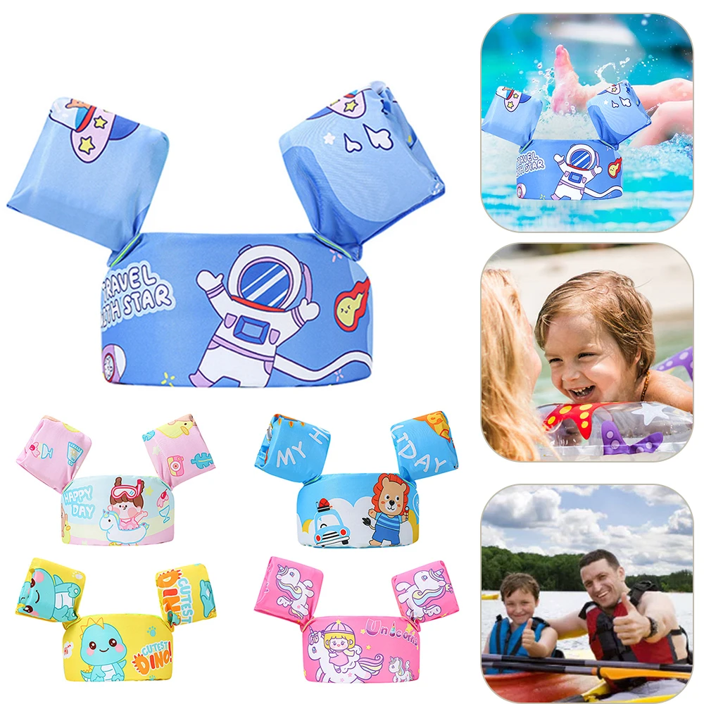 BabyFloatCartoonArmSleeveLifeJacketSwimsuitFoamSafetySwimming