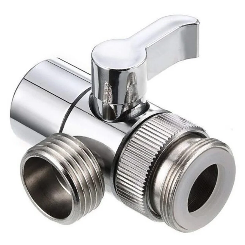 3 Way Tee Switch Faucet Adapter Connector Three-way Valve For Shower Head Diverter Home Bathroom Shower Faucets Water Separator