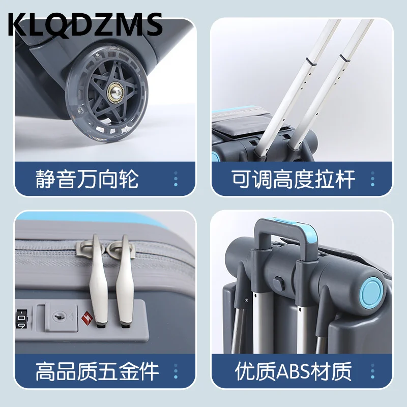 KLQDZMS 20 Inch High-quality Suitcase Universal Wheel Student Trolley Case Small Boarding Box Children's Gifts Rolling Luggage