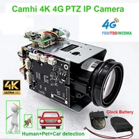 IP-камера Camhi 4K 8MP 360X Zoom PTZ 4G с автоматическим ИРСИ P2P ONVIF IMX415, поддержка SD 256 ГБ