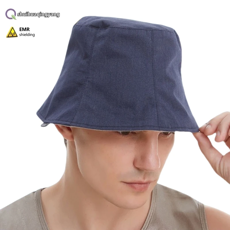 Authentic electromagnetic radiation protective metal fiber cap New energy vehicle, Phone EMF shielding double-sided wearable cap