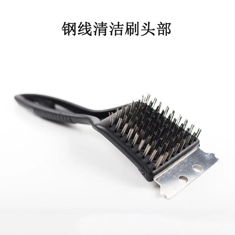 Stainless Steel Wire Cleaning Brush Barbecue Grill Brush Non-stick BBQ Outdoor Home BBQ Accessories Tools