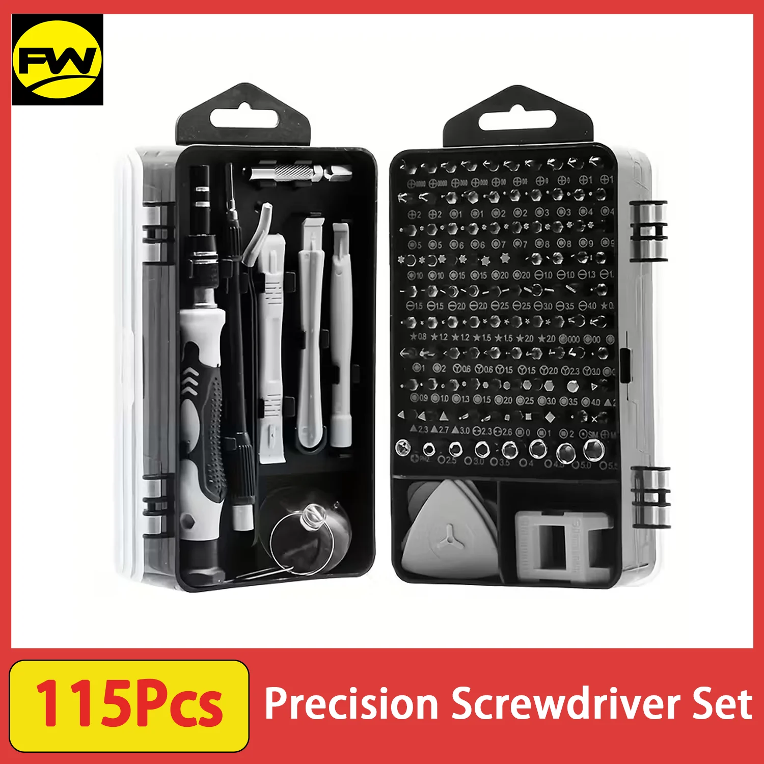 115 in 1 Precision Screwdriver Set Electronics Repair Tool Kit for PC Laptop Cellphone Watch PS4 Vive VR Toy Eyeglass