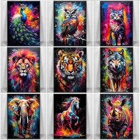 DIY Oil Painting By Numbers Watercolor Animals Pictures By Numbers Acrylic Kits for Home Decoration Gift 1