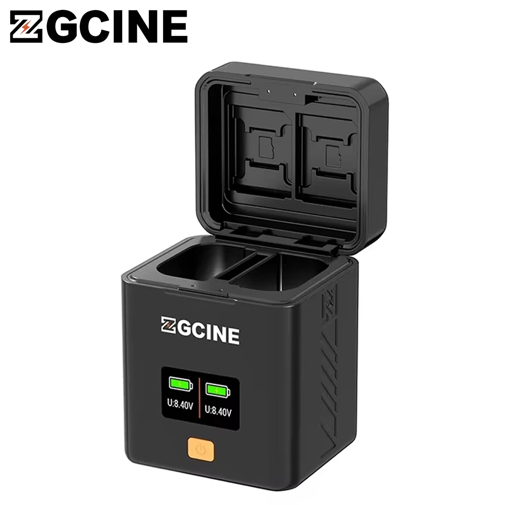 Compact Camera Battery Charging Case (Batteries Not Included)
