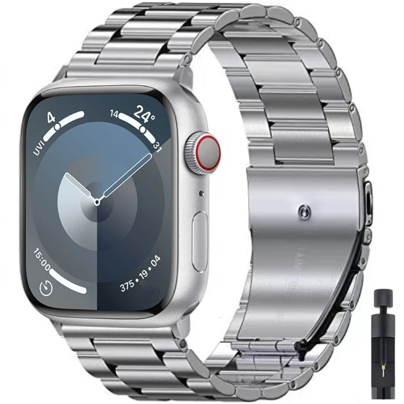 ตัวเลือกสินค้า สายคล้องโลหะ Apple Watch สแตนเลส รองรับหลายขนาด