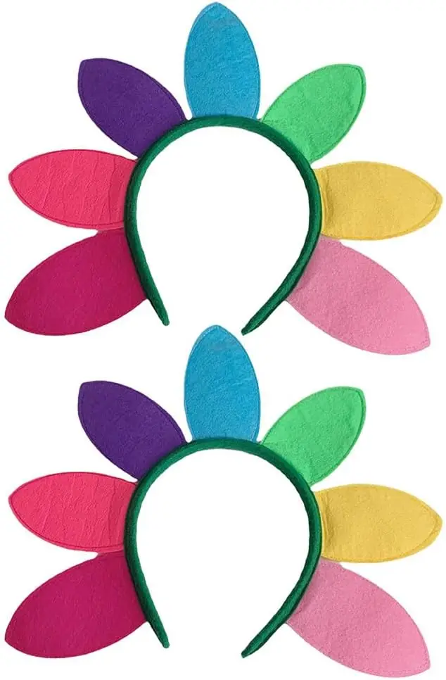 1-40PCS Rainbow Coloured Hair Bands Birthday Festival Party Cute Headband Stage Performance Princess Hair Accessories