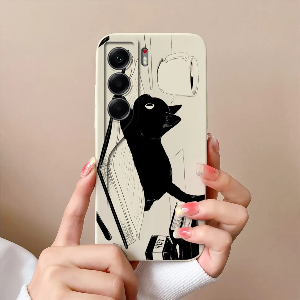 Funny Cat Silicone Soft Camera Protective Phone Case Cover