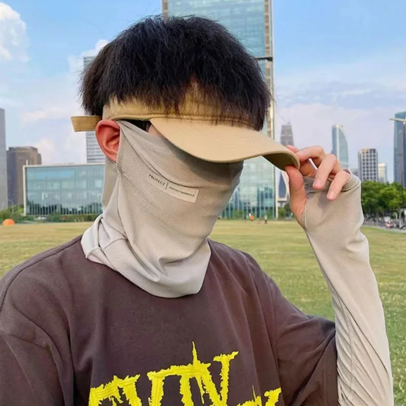 Uv Solar Arm Sleeves Men Cycling Mask Long Sleeve Ice Silk Driving Arm Cover Uv Protection Summer Women Anti-Sunburn Cool Muff