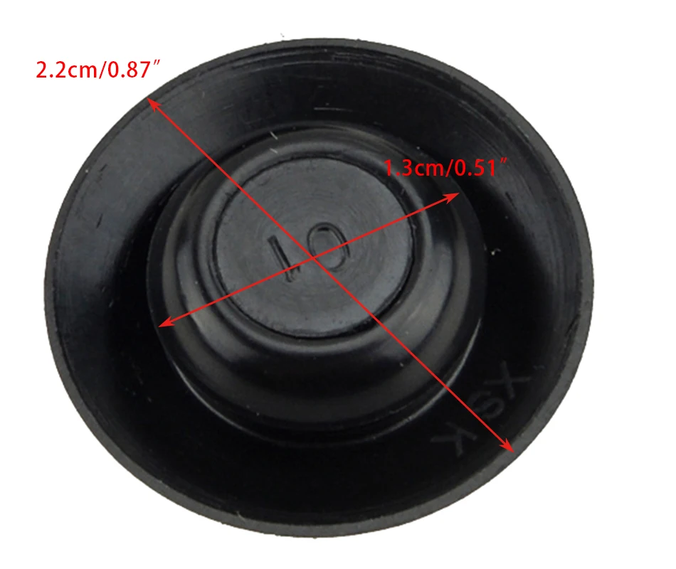 100pcs/Set Schwarz Auto 1/2 "Loch Unterputz Kunststoff Körper & Blatt Metall Plug-Taste Fit für auveco 11746 14 zu 26 Gauge Material – Detail 1