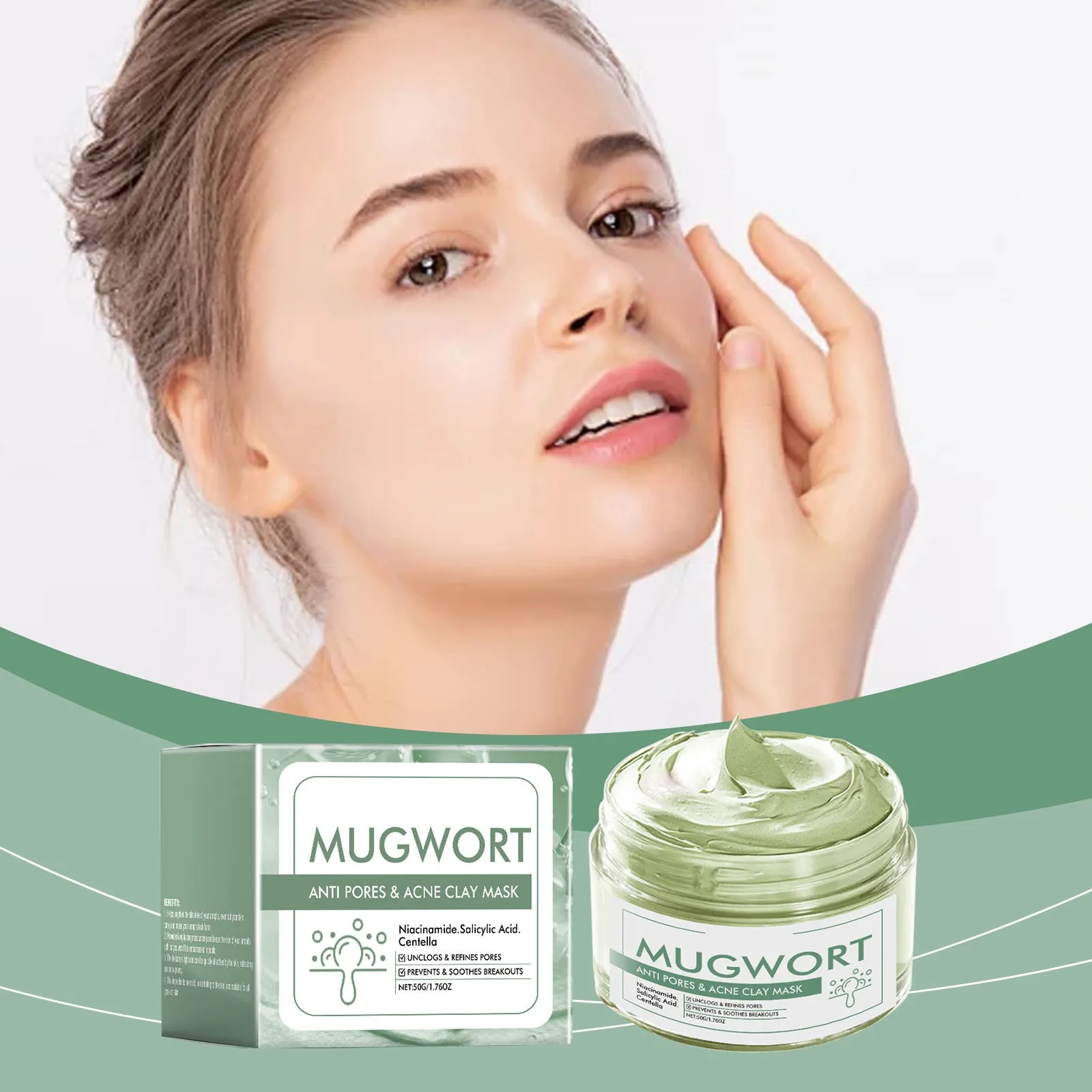 Skintific Mugwort Mask 50g Face Skin Care Deep Moisturizing Pore For Blackheads