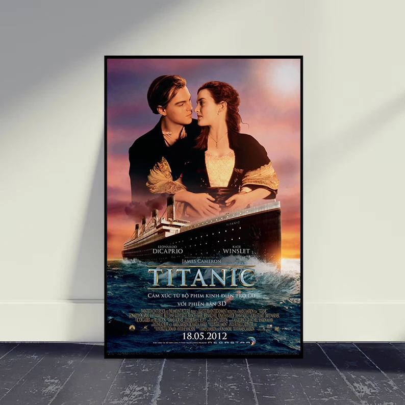 Poster del film Titanic: stampa artistica da parete del film d'epoca