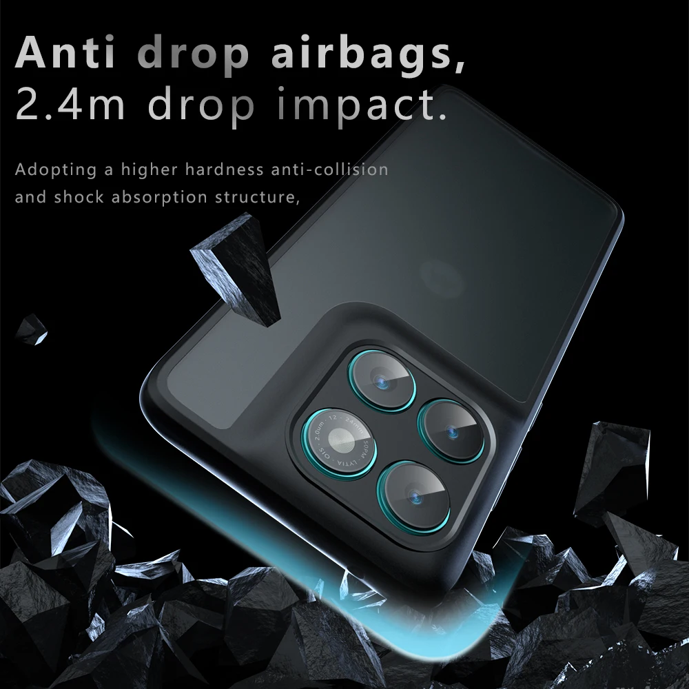 Shockproof Frosted Matte Phone Case with Soft TPU Frame and Hard Plastic Cover
