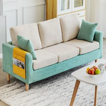 Divano in tessuto con rivestimento nordico Gambe in legno Poltrona da salotto classica da pavimento Divano Design economico Fauteuil Salon Mobili per la casa TY100YH 1