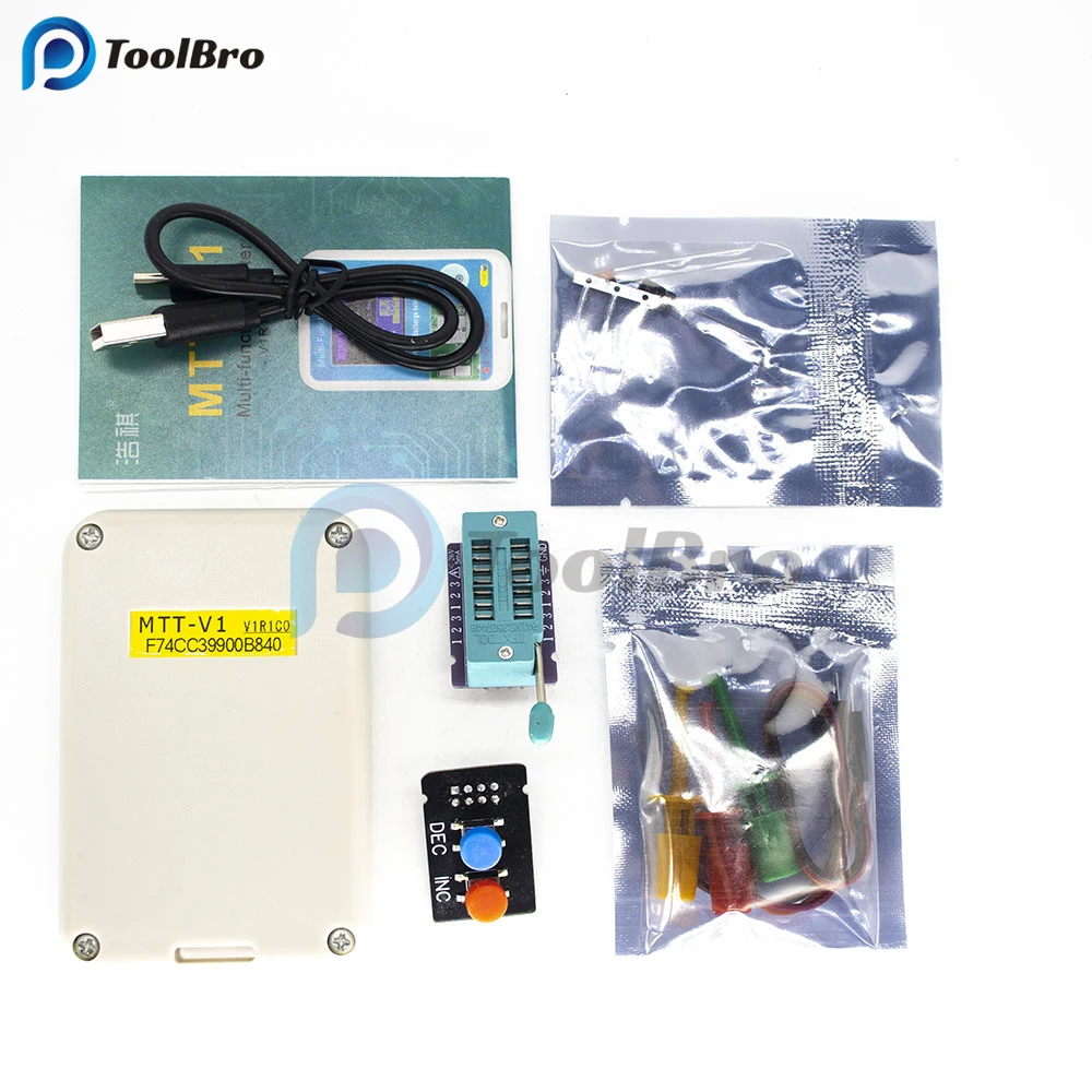 MTT-V1 Digital Multi-Function Transistor Tester Diode Triode Capacitance Capacitor Resistor ESR SCR Inductance Meter Multimeter 4