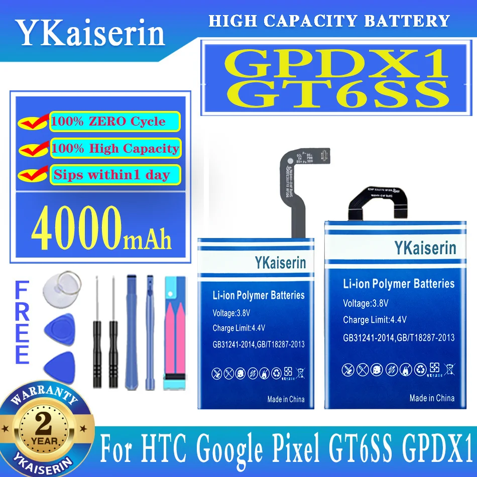 

YKaiserin 1850mAh/4000mAh Replacement Battery GPDX1 GT6SS For HTC Google Pixel Fold