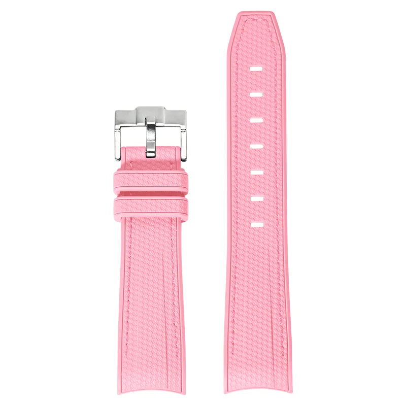 Waterproof Sport Silicone Rubber Watch Band with 20mm Curved Ends