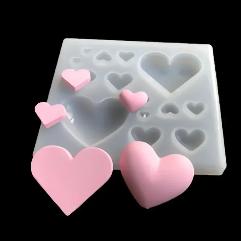

Силиконовая 3D форма в форме сердца, эпоксидная смола, «сделай сам», ювелирные изделия, серьги, подвески, инструменты для кухни, выпечки торта
