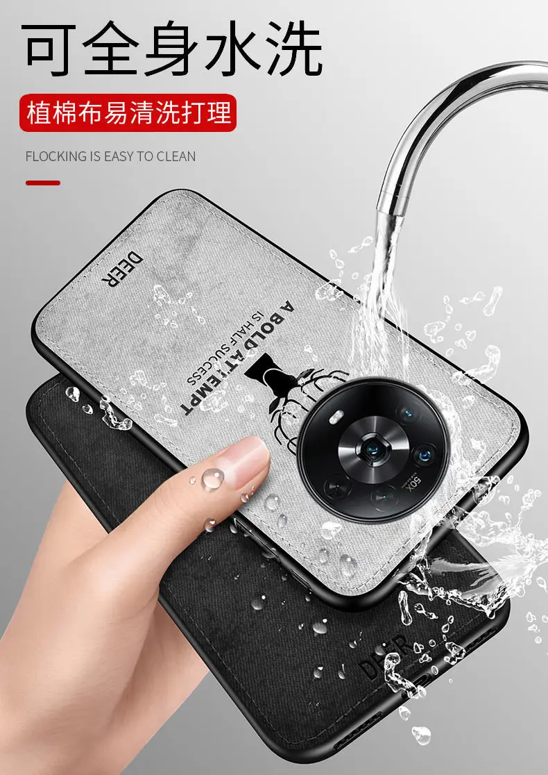 حافظة من السيليكون الناعم والقماش الصلب لهواوي هون...