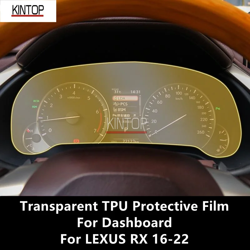 

For LEXUS RX 16-22 Dashboard Transparent TPU Protective Film Anti-scratch Repair Film Accessories Refit