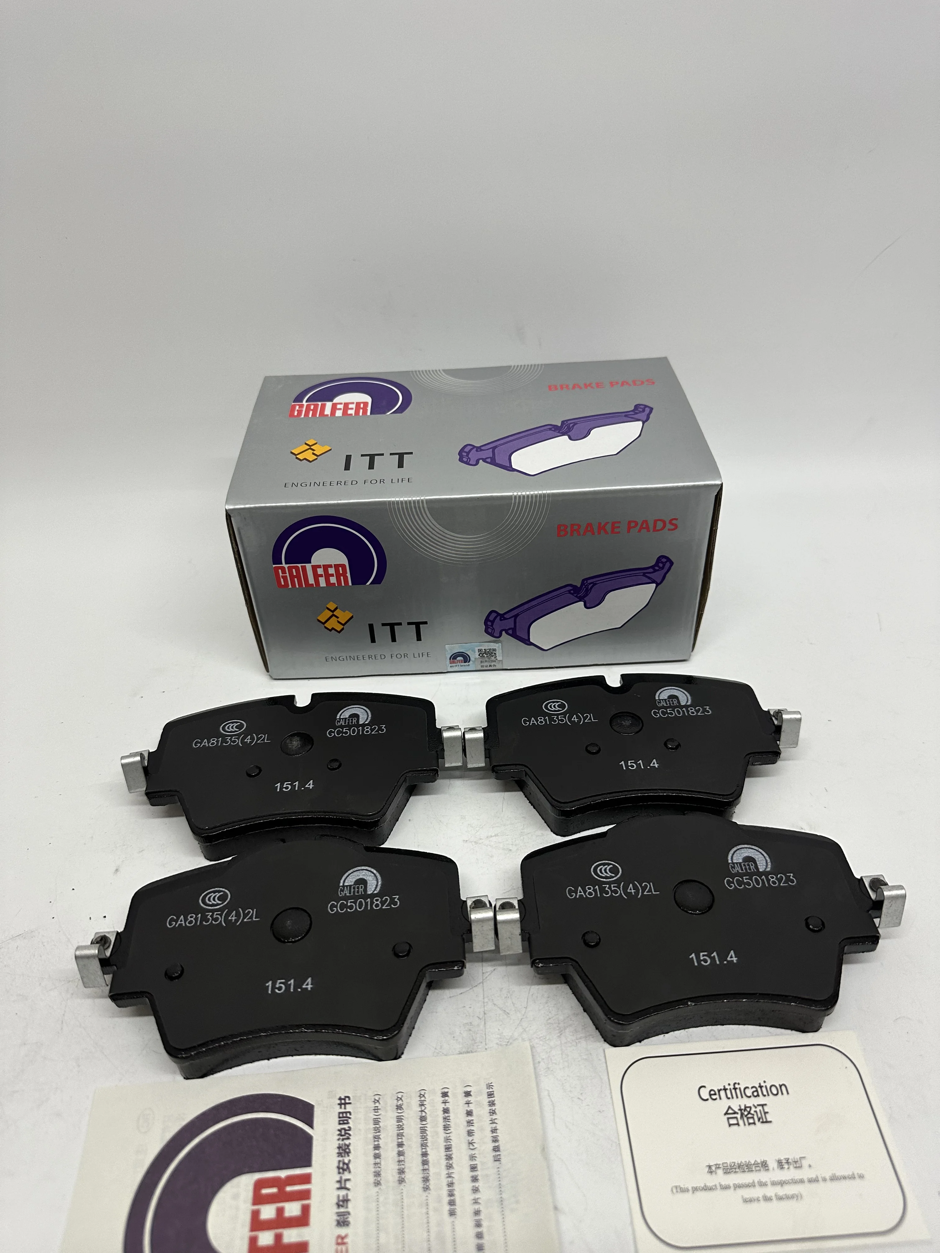 34106882418,34106884497,34106888777,34106888778,,34118843653 for BMW 3-series 5-series G30g38 X4MINI front brake pad