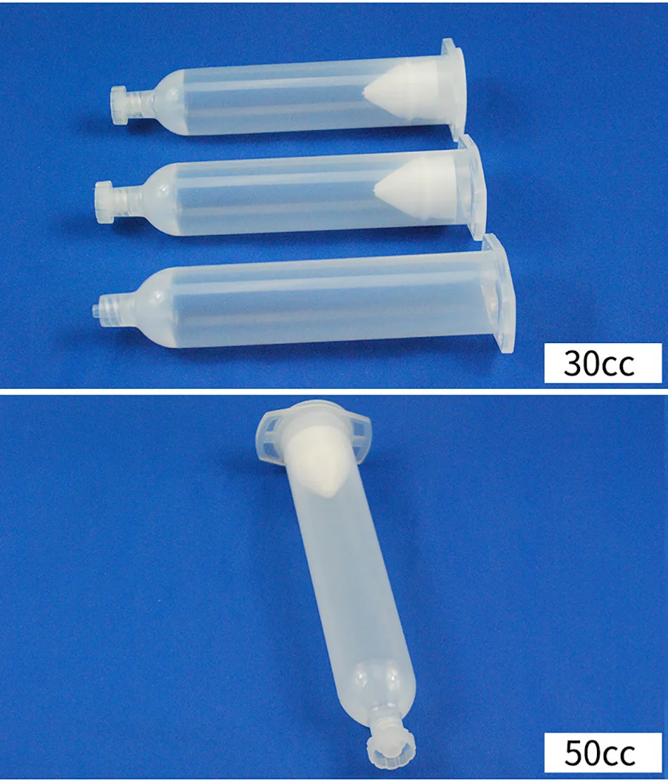 Plastic Industrial Syringe 5CC 10CC 30CC 50CC 70CC Glue Dispensing Barrels Stopper Dispensing Needle Tips Japan Type