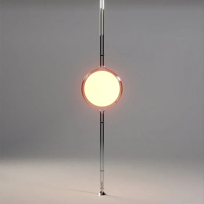 Creative Desk Lamp LED Chrome Metal White Acrylic Ball Lights Modern Art Decor LivingRoom Study Home Lighting Floor Lamp