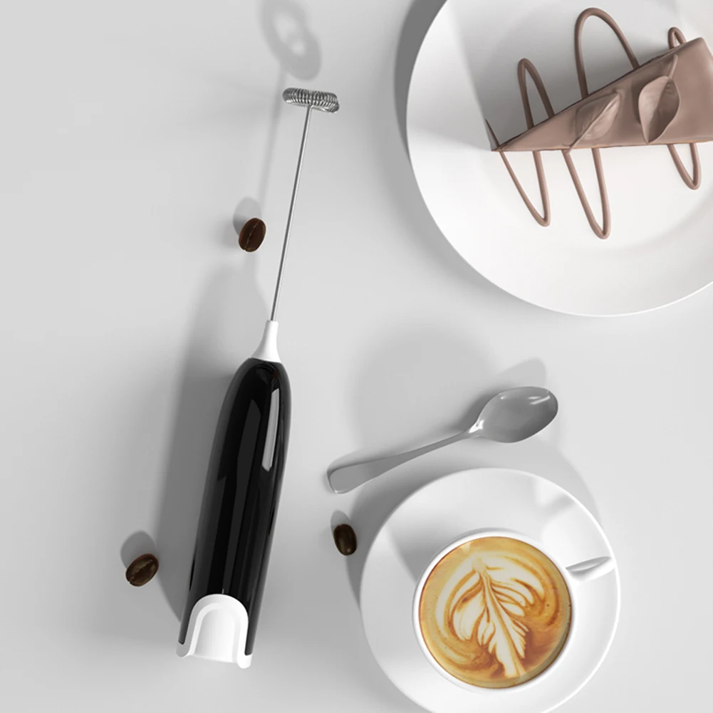 Electric Milk Frother Kitchen Drink Foamer Whisk Mixer Stirrer Coffee Cappuccino Creamer Whisk Frothy Blend Whisker Egg Beater 4