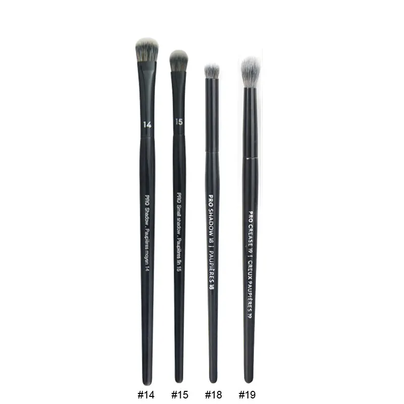 4pcs/set Black Pro shadow Makeup brushes set Eye Contour Make up brush kit shadow crease highlight eyelash roller brow tools