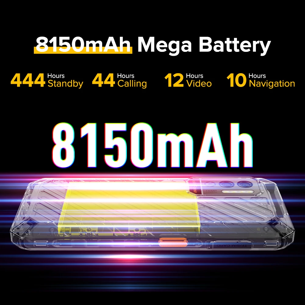 Ulefone Power Armor X11 Pro IP68 Rugged Phone 4G RAM 64G ROM Helio G25 Smartphone Android 12 16MP Camera Mobile Phone 8150 MAh