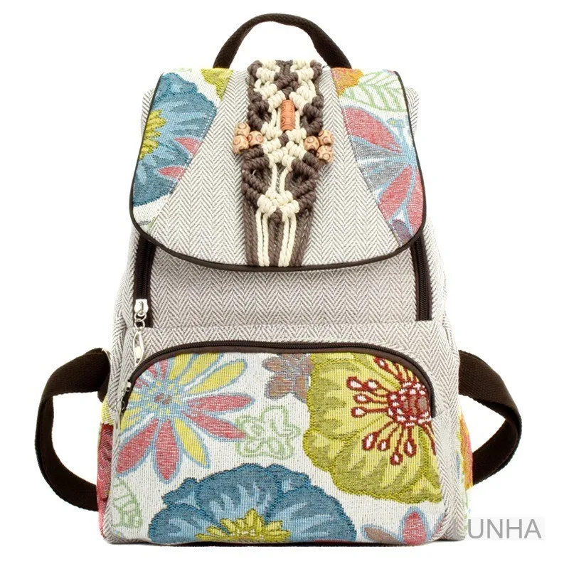 Summer Flower Beaded Leisure Backpack main image 1